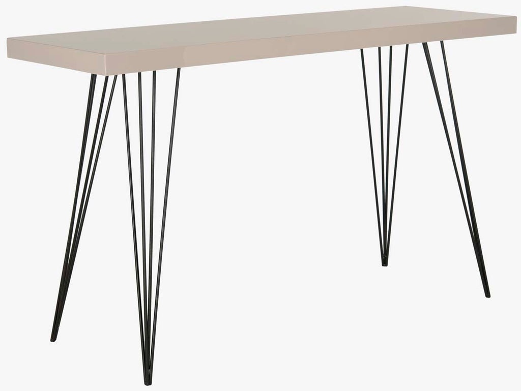 Safavieh Wolcott Retro Mid Century Lacquer Console - Taupe/Black