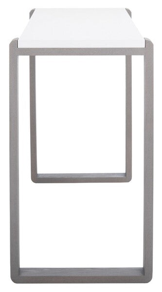 Safavieh Bartholomew Mid Century Scandinavian Lacquer Console Table - White/Grey