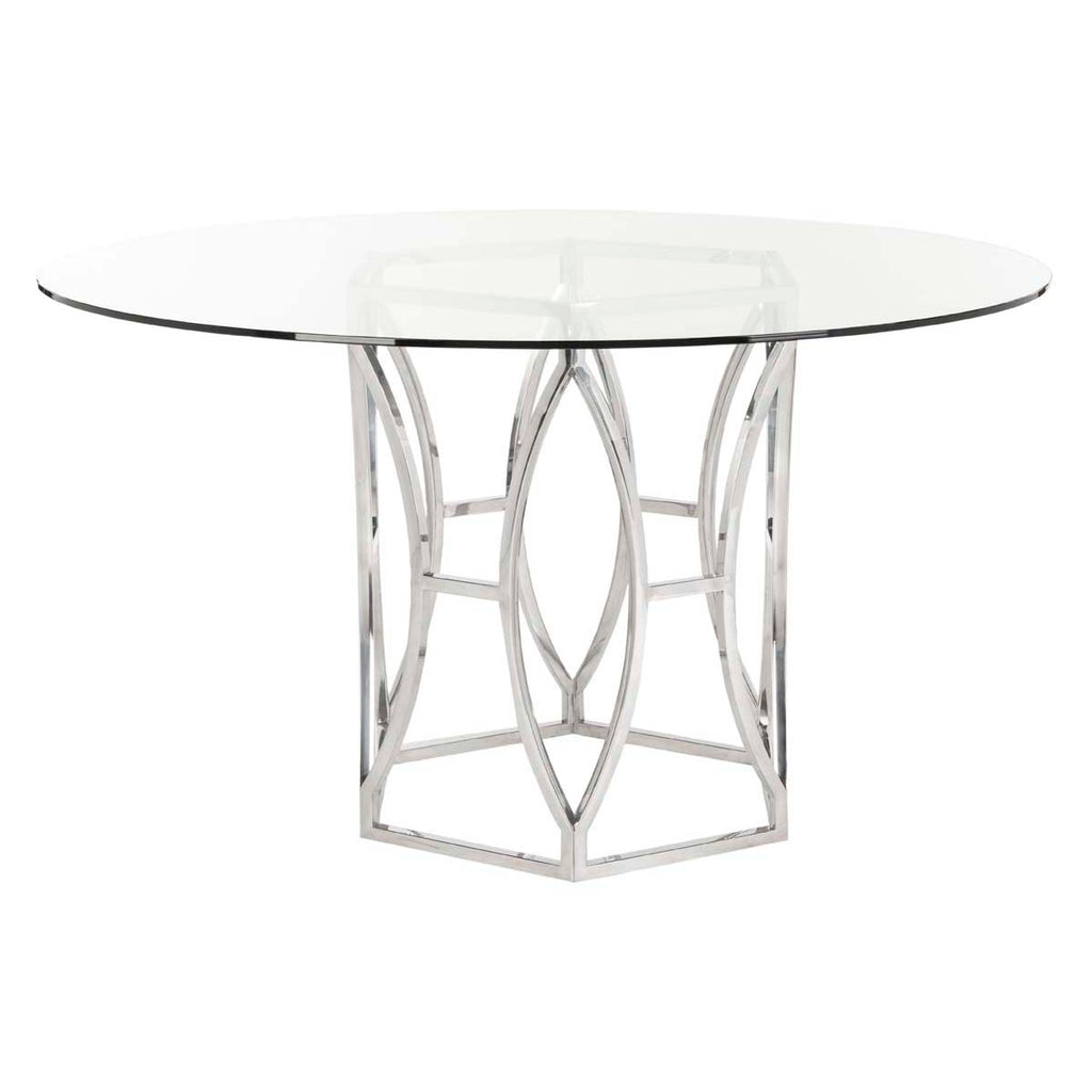 Safavieh Couture Shaw Glass Top Dining Table - Grey