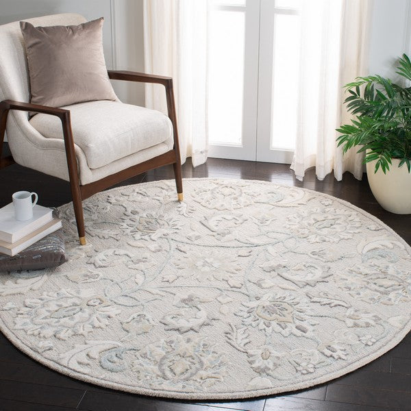 Safavieh Glamour Rug Collection GLM624L - Light Blue / Ivory