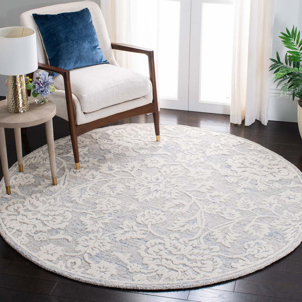 Safavieh Glamour Rug Collection GLM651M - Blue / Ivory