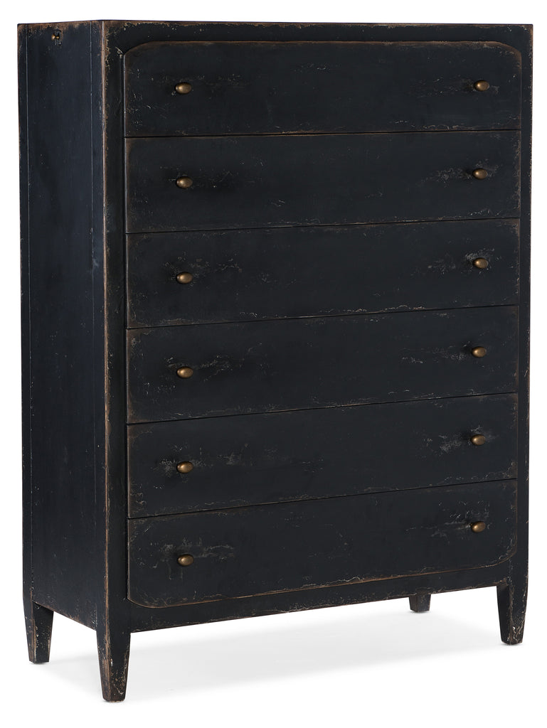 Ciao Bella Six-Drawer Chest- Black | Hooker Furniture - 5805-90010-99