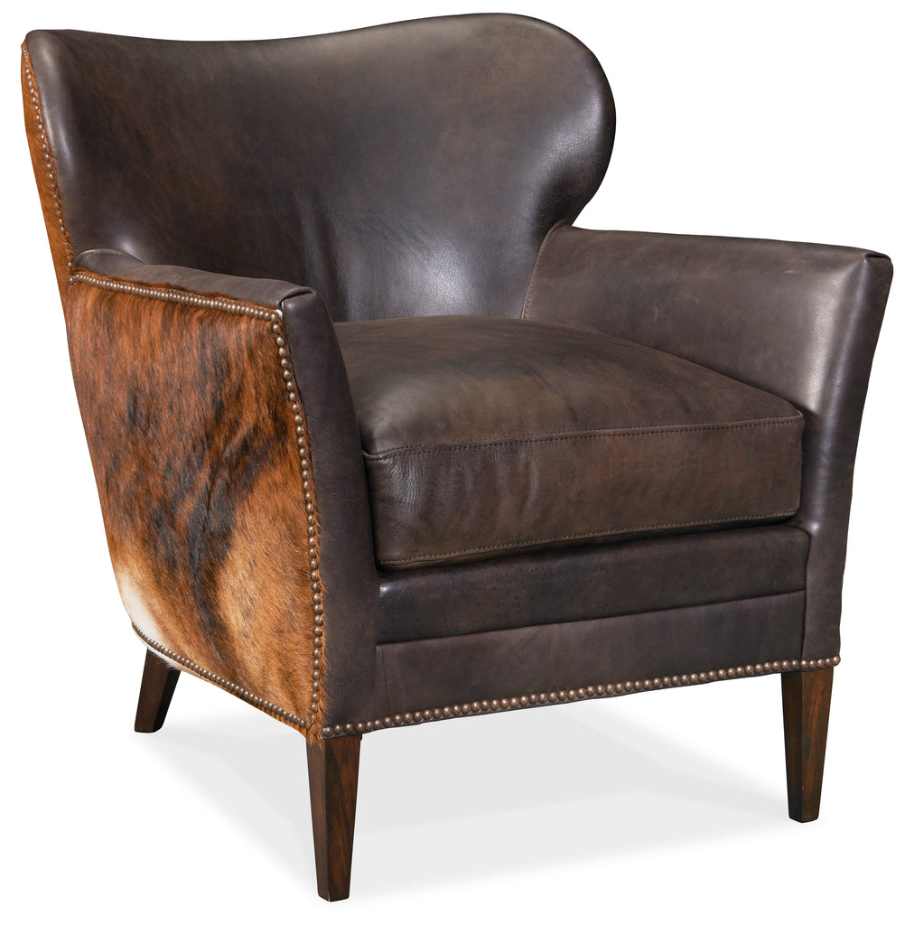 Kato Leather Club Chair w/ Dark HOH | Hooker Furniture - CC469-089