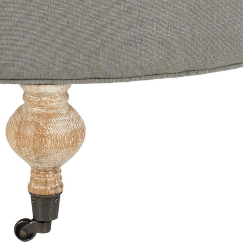 Safavieh Clara Tufted Round Ottoman - Granite