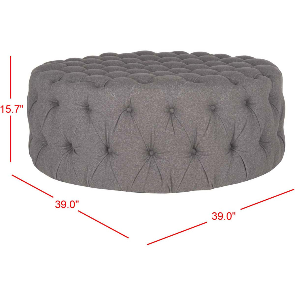Safavieh Charlene Tufted Cocktail Ottoman - Grey