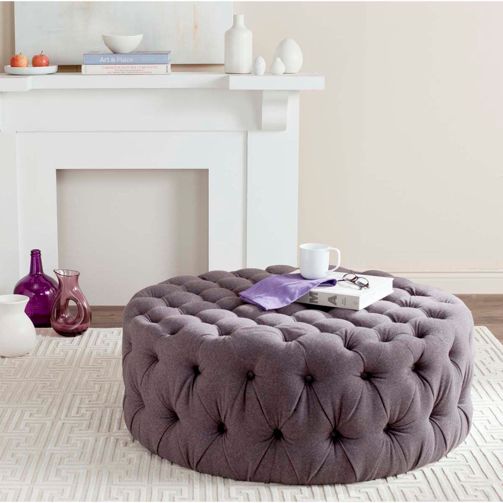 Safavieh Charlene Tufted Cocktail Ottoman - Grey