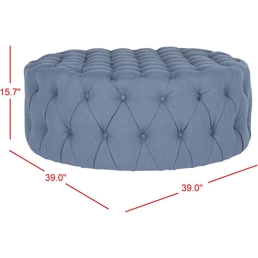 Safavieh Charlene Tufted Cocktail Ottoman - Navy