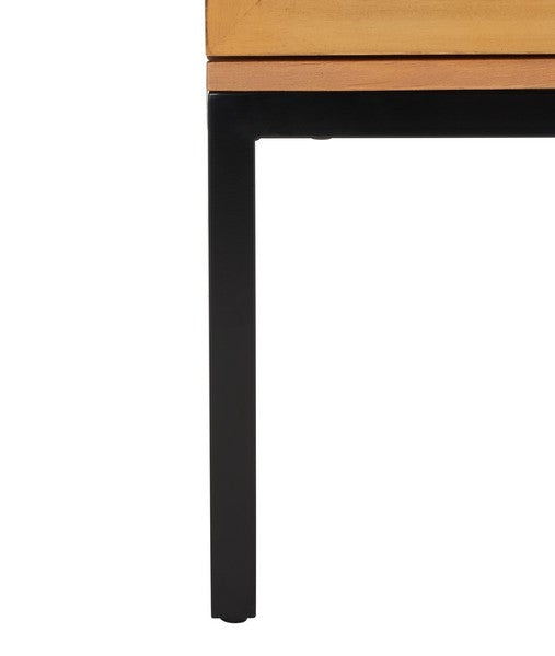 Safavieh Zadie 2 Shelf Rattan Sideboard - Natural / Black