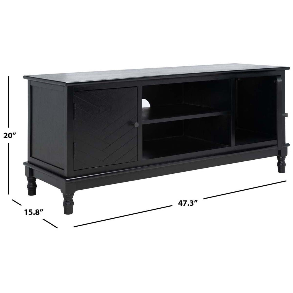 Safavieh Magnolia 2 Door 2 Shelf Media Stand - Black