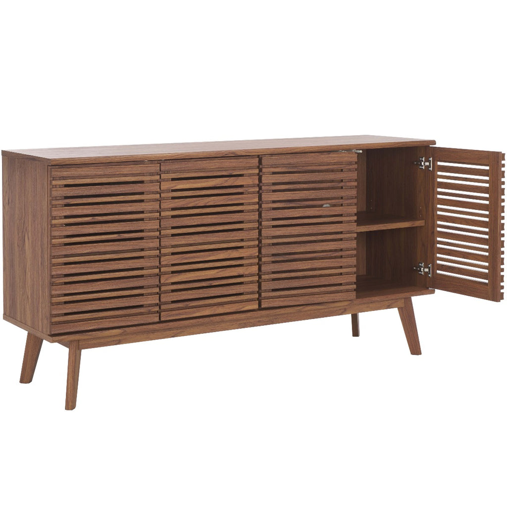 Safavieh Atlantes 4 Door 4 Shelf Media Stand - Walnut