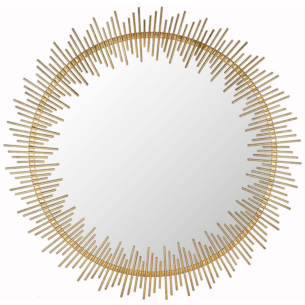 Safavieh Sunray Circle Mirror - Antique Gold