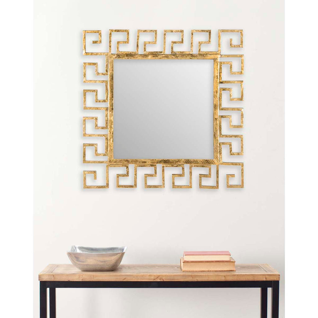 Safavieh Calliope Greek Key Mirror - Antique Gold