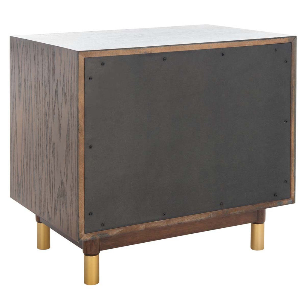 Safavieh Justice 2 Drawer Nightstand - Walnut