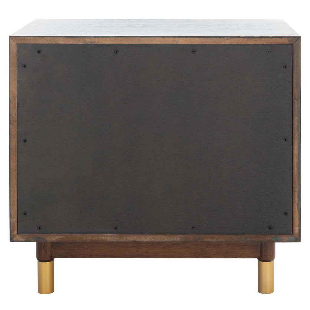 Safavieh Justice 2 Drawer Nightstand - Walnut