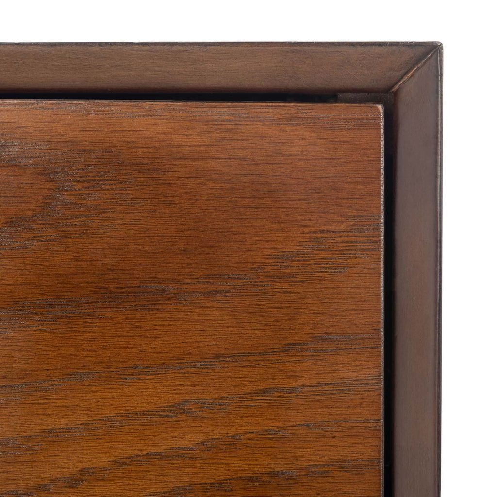 Safavieh Justice 2 Drawer Nightstand - Walnut