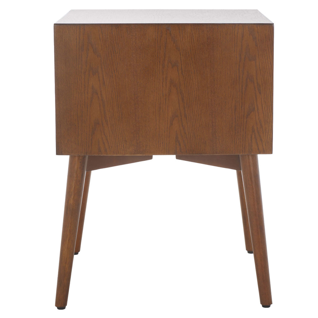 Safavieh Scully 2 Drawer Nightstand - Oak / Gold