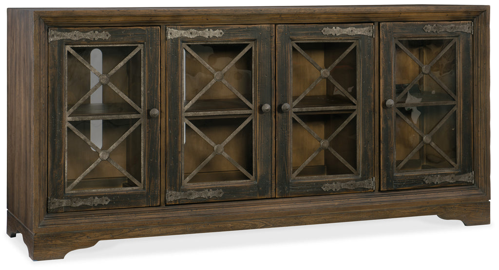 Pipe Creek Bunching Media Console | Hooker Furniture - 5960-55476-MULTI