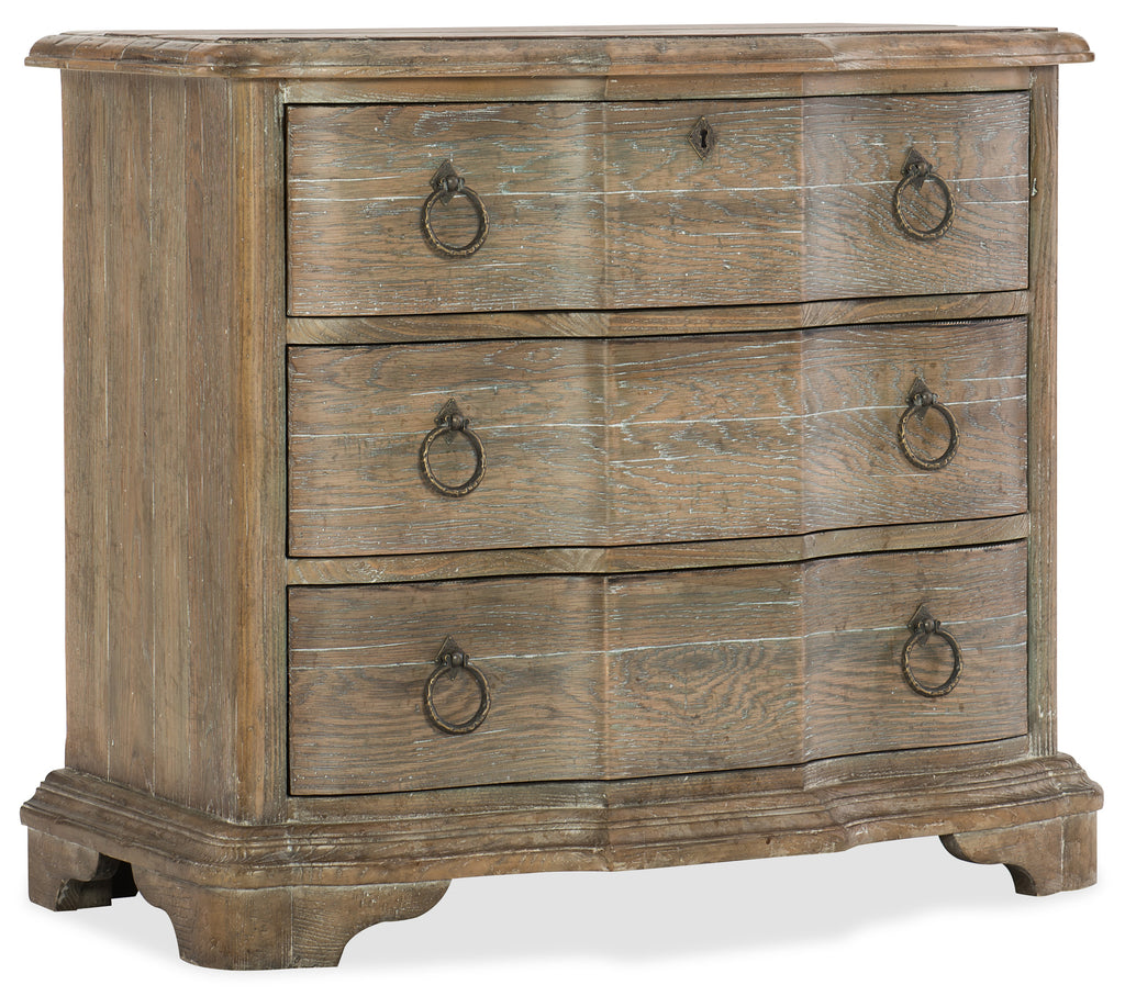 Boheme Bastogne Three-Drawer Nightstand | Hooker Furniture - 5750-90016-MWD