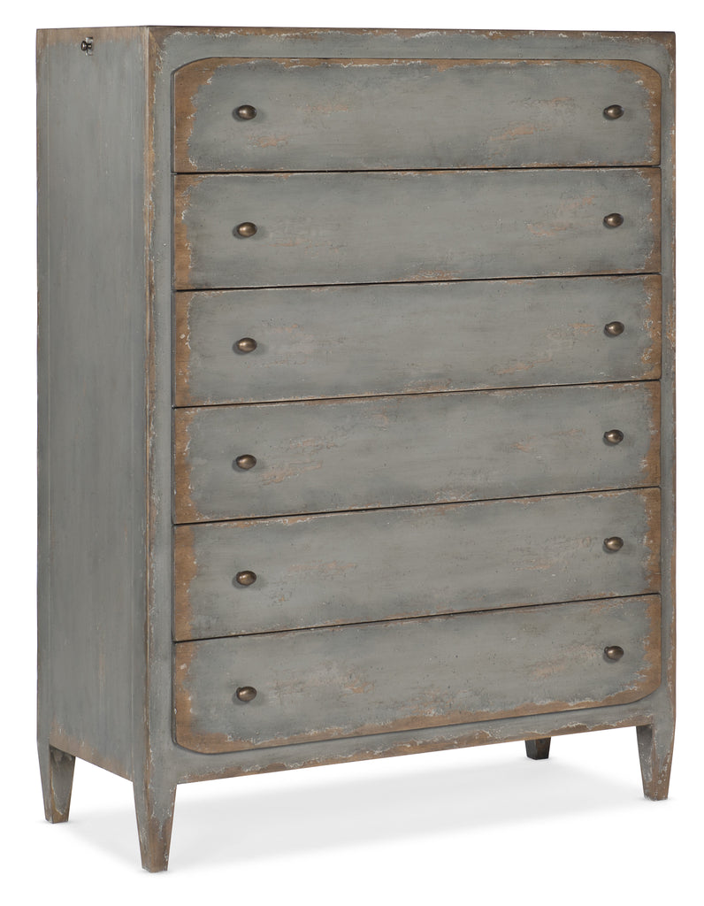 Ciao Bella Six-Drawer Chest- Speckled Gray | Hooker Furniture - 5805-90010-95