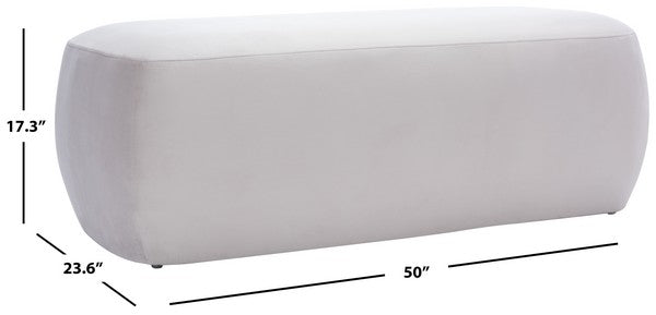 Safavieh Whitley Rectangular Ottoman - Greige