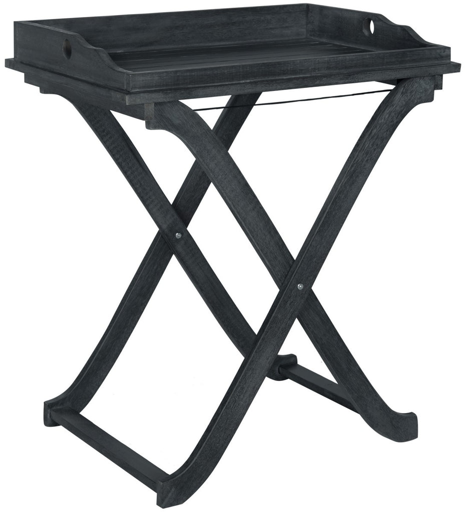 Safavieh Covina Tray Table - Dark Slate Grey