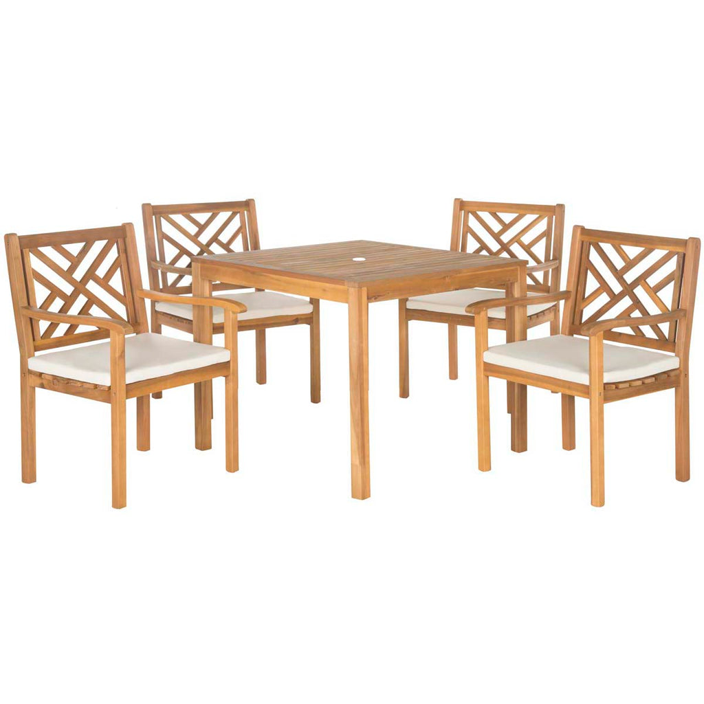 Safavieh Bradbury 5 Pc Dining Set - Natural/Beige