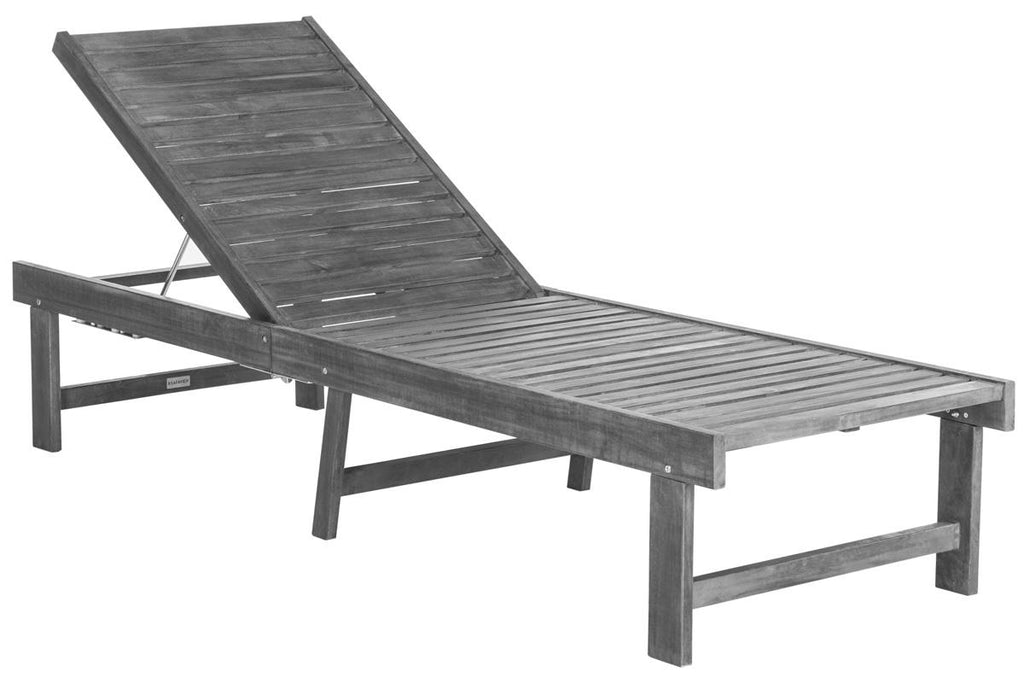 Safavieh Inglewood Chaise Lounge Chair - Ash Grey/Beige