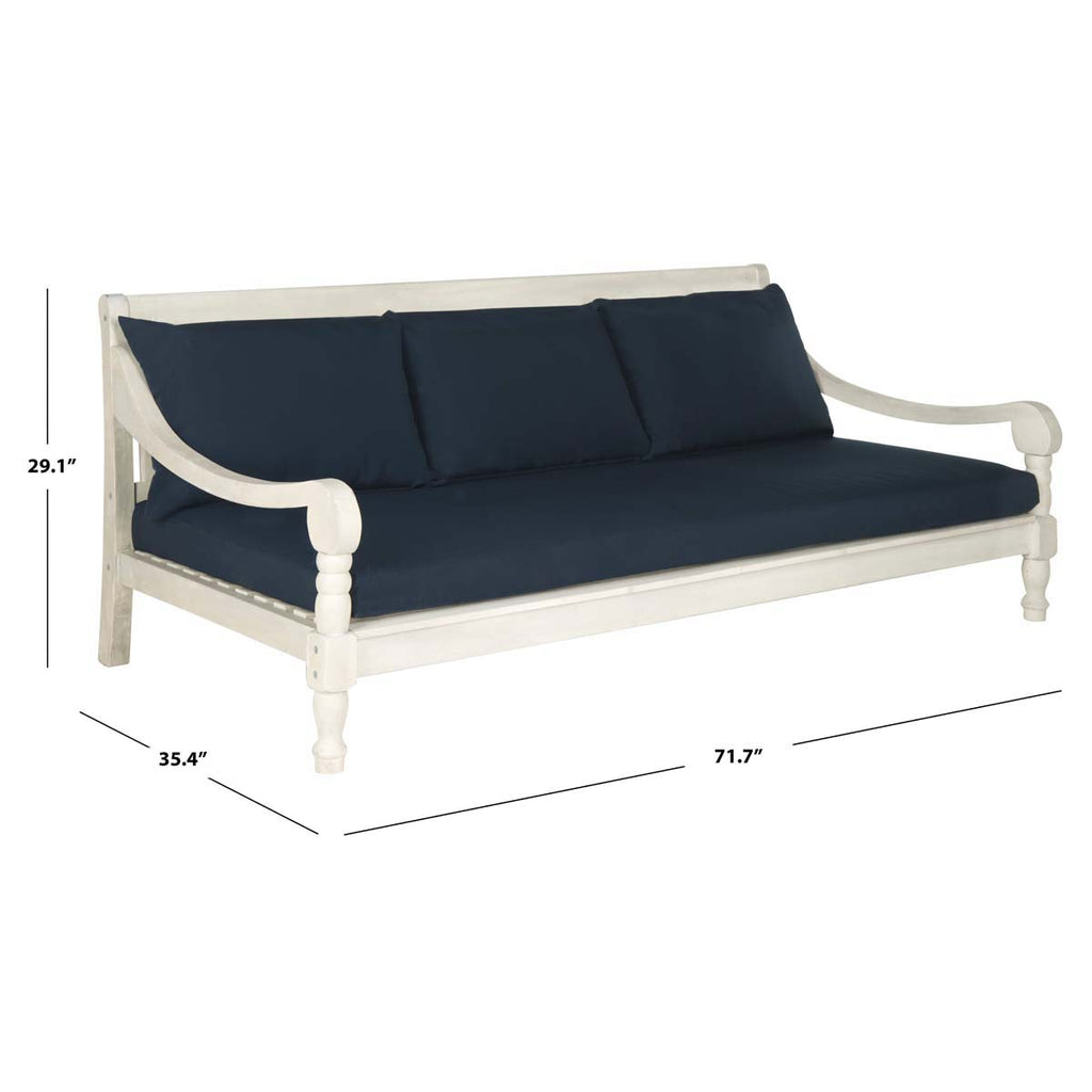 Safavieh Pasadena Day Bed - Antique White/ Navy