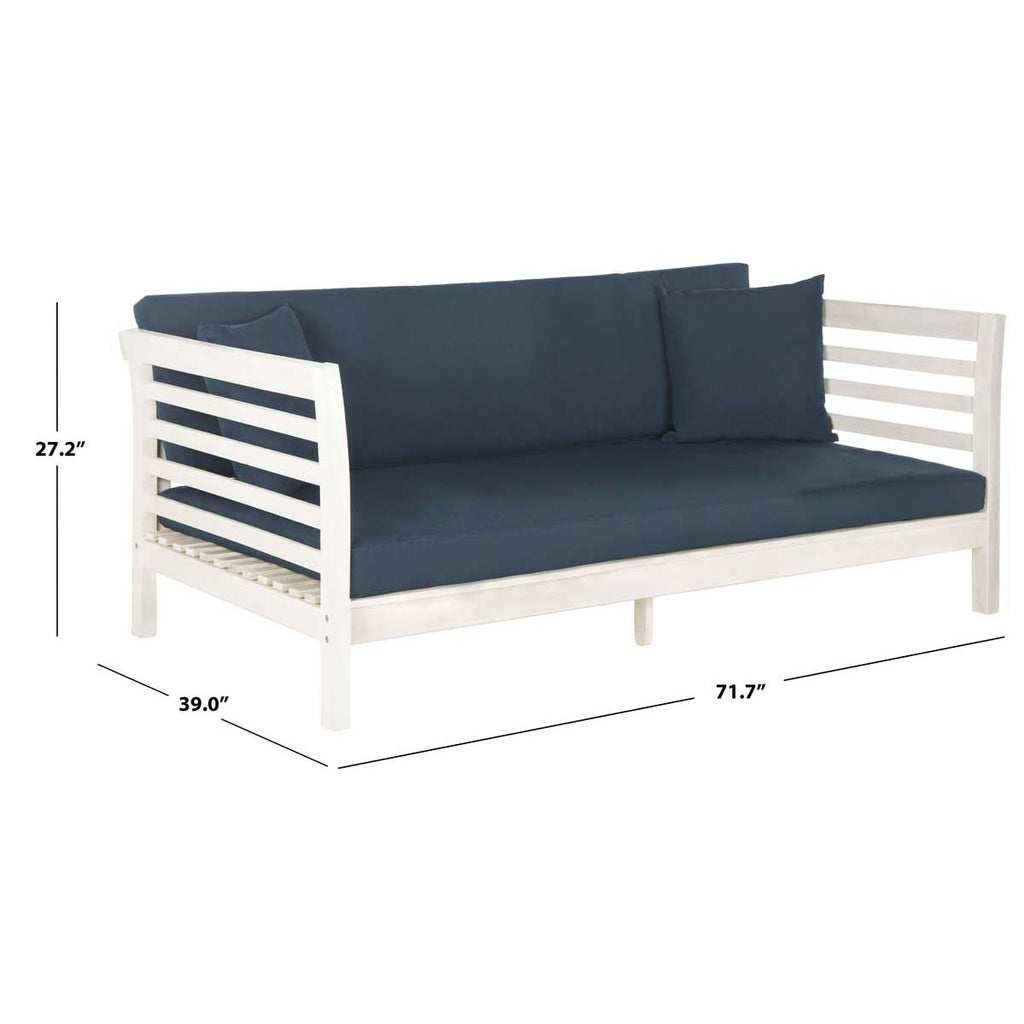 Safavieh Malibu Day Bed - Antique White/ Navy