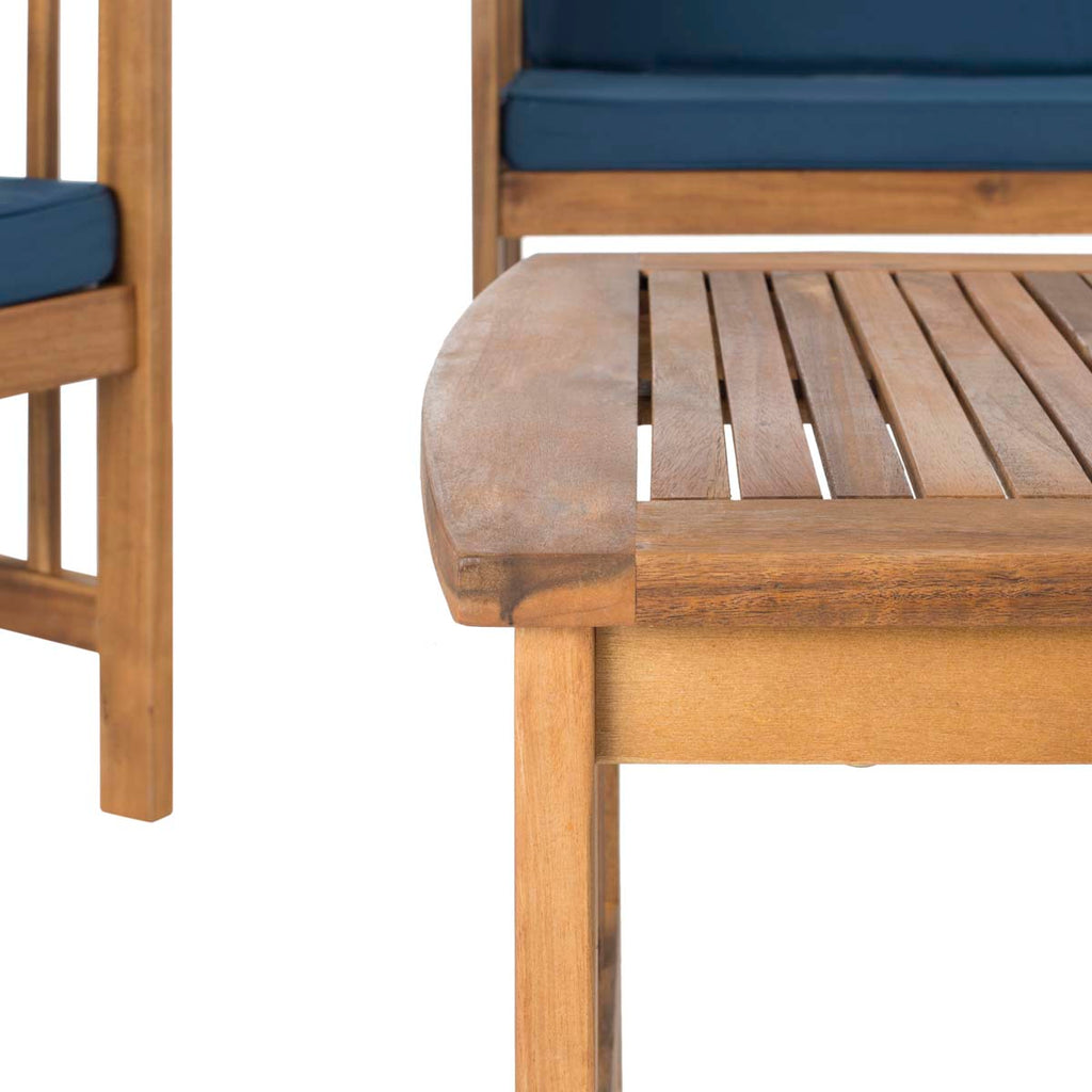 Safavieh Fontana 4 Pc Outdoor Set - Natural/Navy