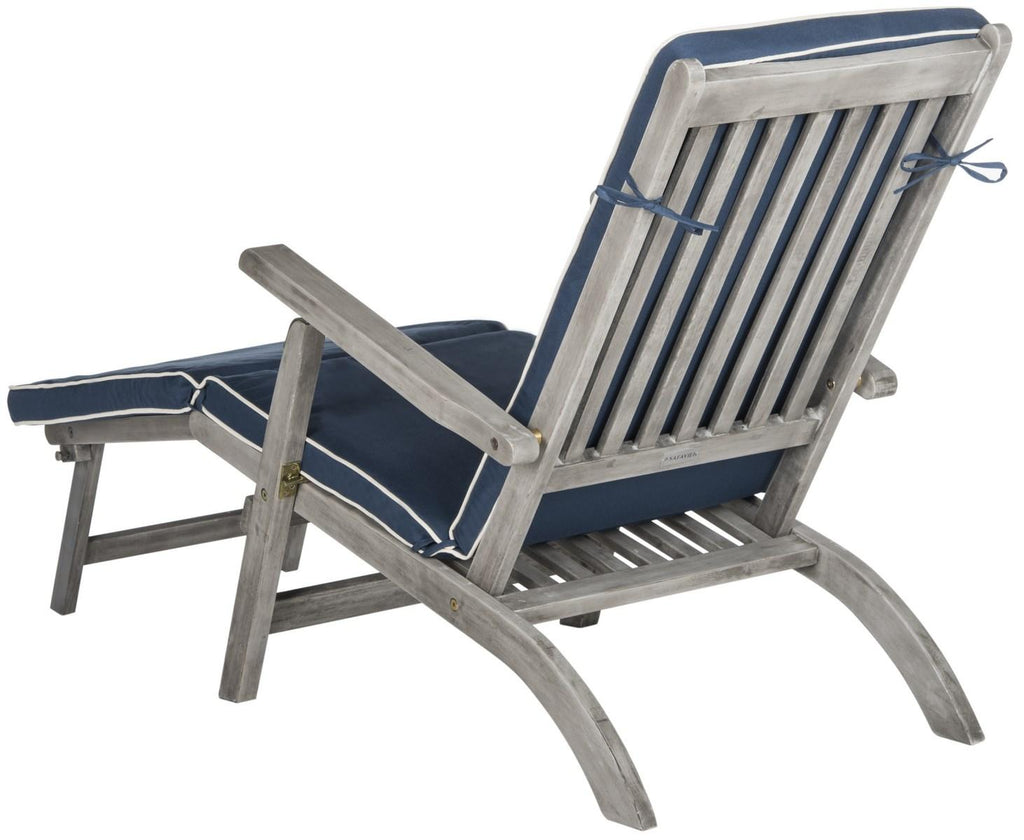 Safavieh Palmdale Lounge Chair - Grey / Navy