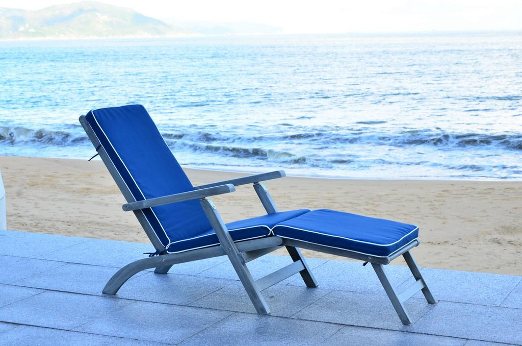 Safavieh Palmdale Lounge Chair - Grey / Navy
