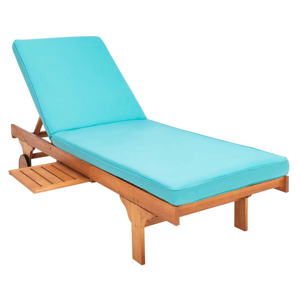 Safavieh Newport Lounge Chair - Natural / Aqua