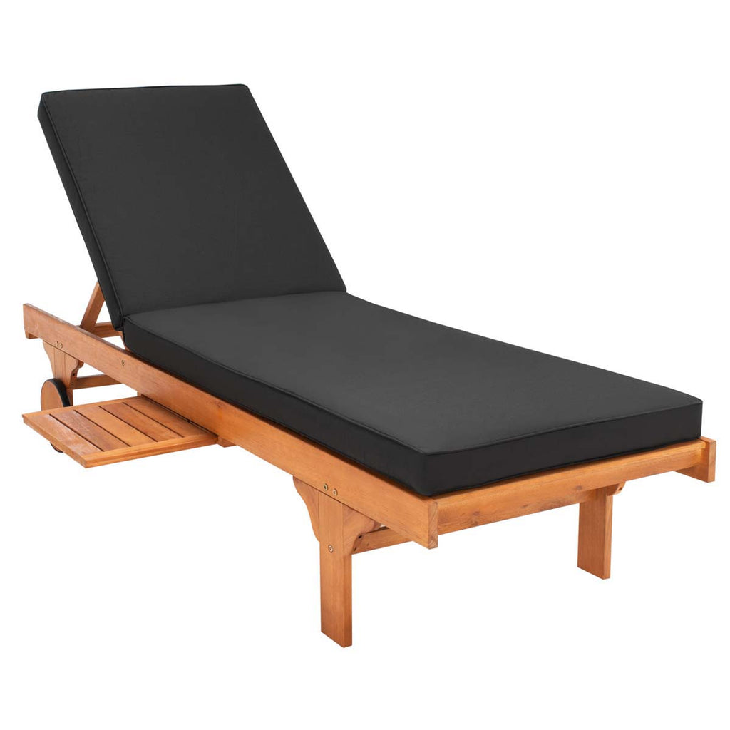 Safavieh Newport Lounge Chair - Natural / Black