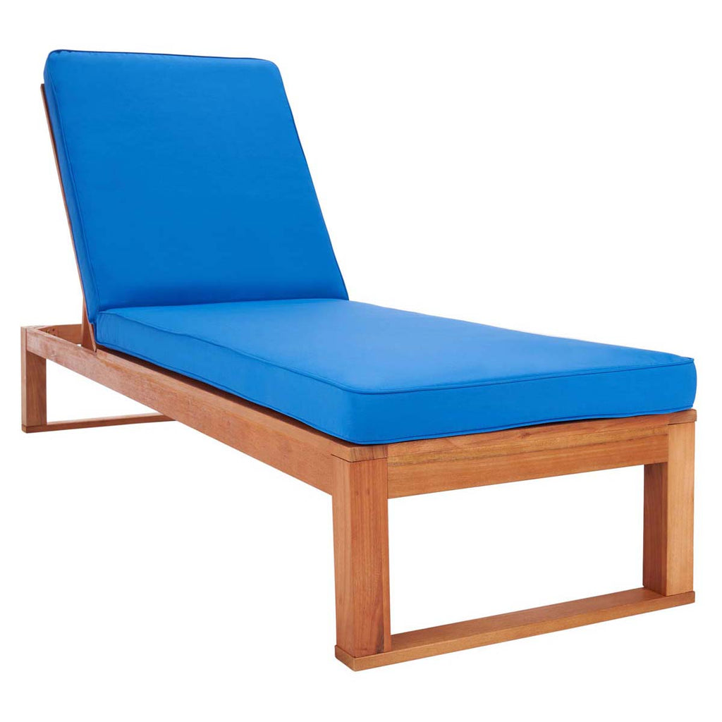Safavieh Solano Sunlounger - Natural / Royal Blue