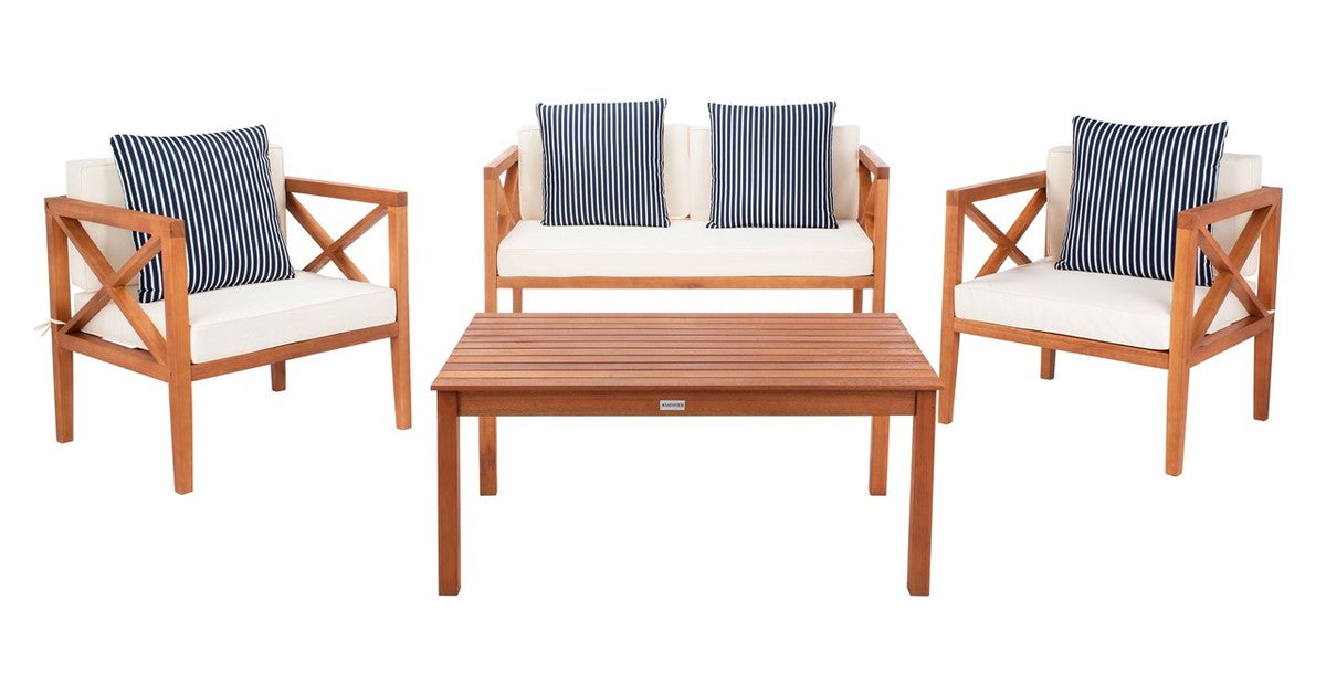 Safavieh nunzio 4 piece outdoor set with accent pillows new arrivals