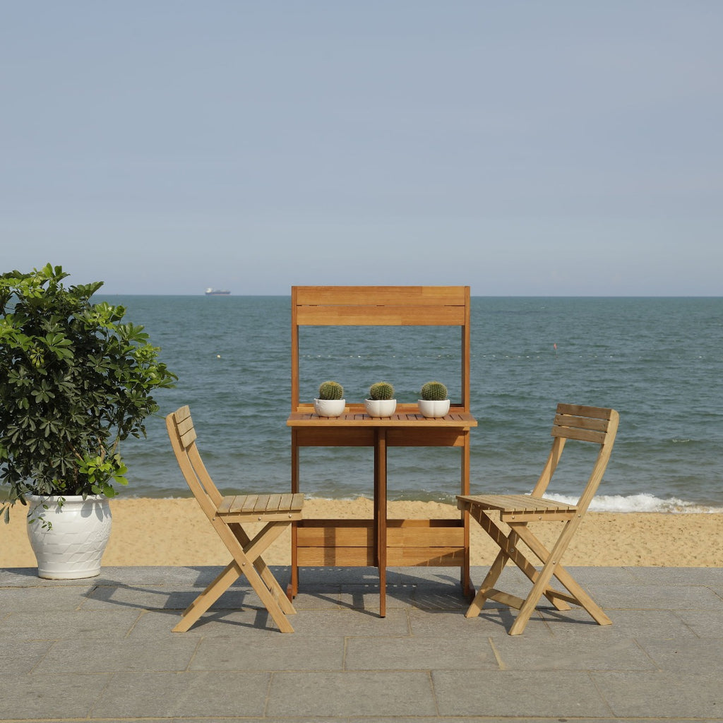 Safavieh Barley Flower Shelf 3 Pc Bistro Set - Natural