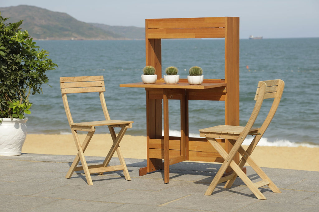 Safavieh Barley Flower Shelf 3 Pc Bistro Set - Natural