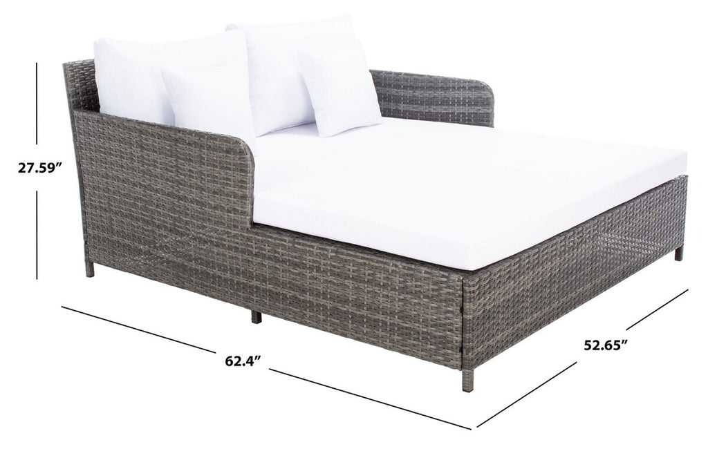 Safavieh Cadeo Daybed - Grey Brown / White
