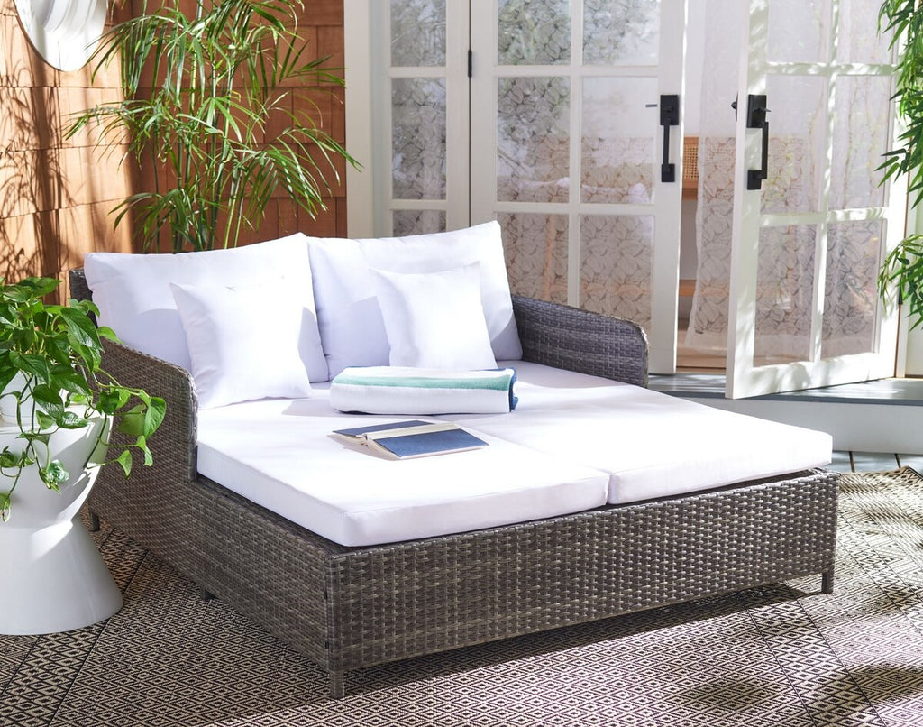 Safavieh Cadeo Daybed - Grey Brown / White