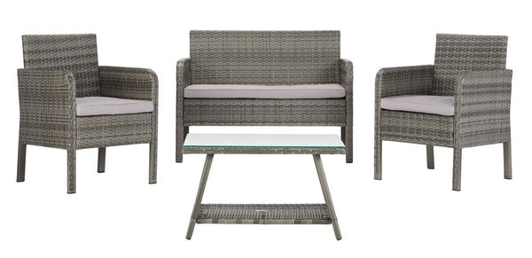 Safavieh Aboka 4Pc Living Set - Grey/Grey