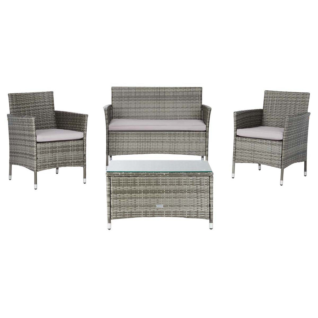 Safavieh Bandele 4Pc Living Set - Grey/Grey