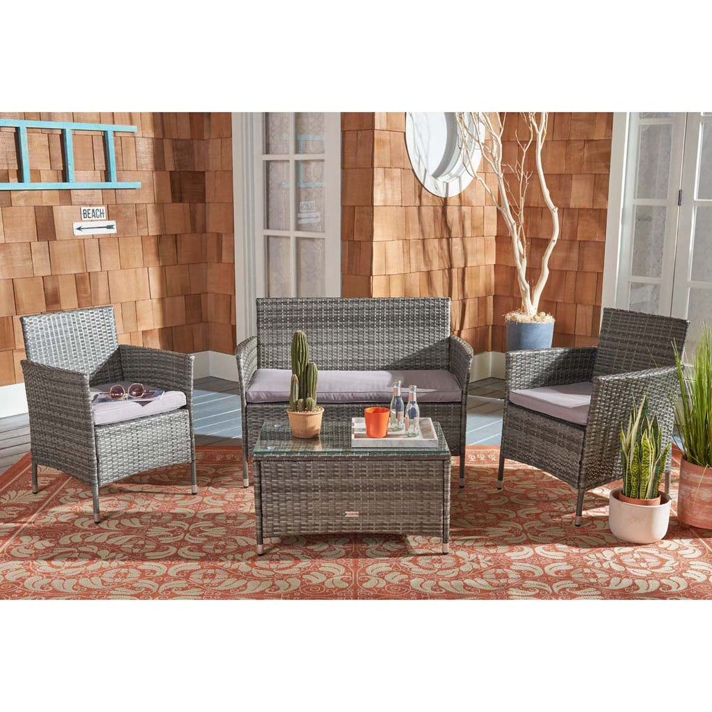 Safavieh Bandele 4Pc Living Set - Grey/Grey