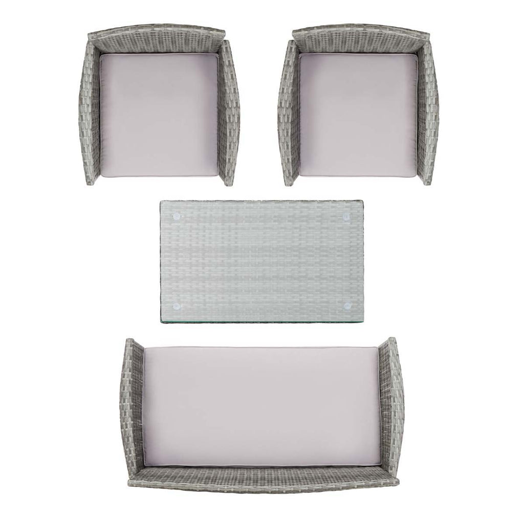 Safavieh Bandele 4Pc Living Set - Grey/Grey