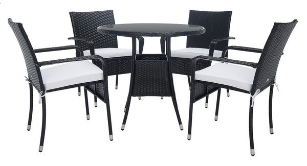 Safavieh Laina Bistro Set Black White