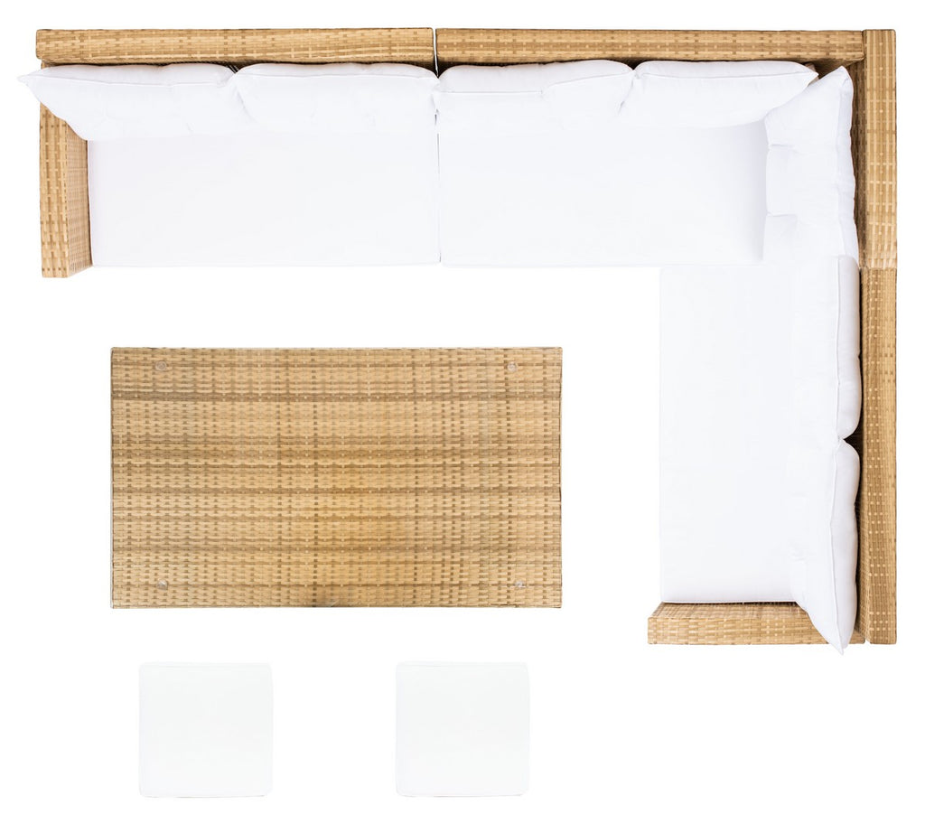 Safavieh Miki 6 Piece Corner Set - Natural / White