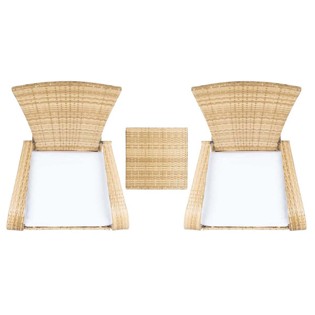 Safavieh Edna 3 Piece Lounge Set - Natural / White