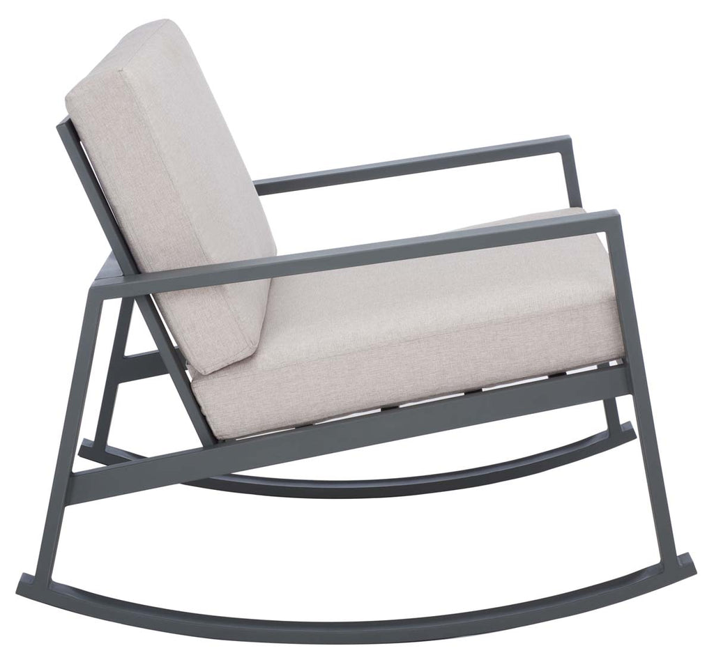 Safavieh Cantor Rocking Chair - Grey/Light Grey Cushion