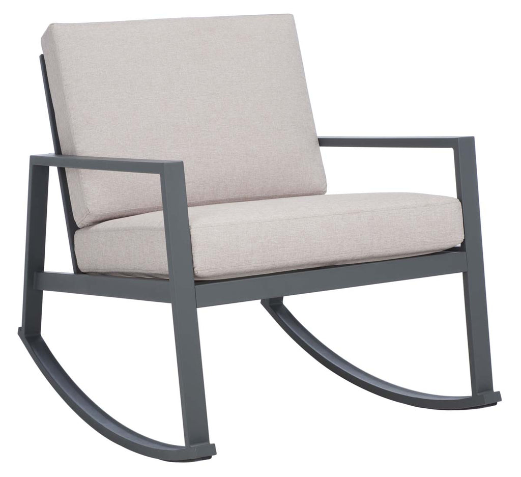 Safavieh Cantor Rocking Chair - Grey/Light Grey Cushion