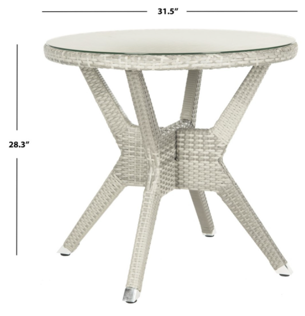 Safavieh Langer Round Dining Table - Grey